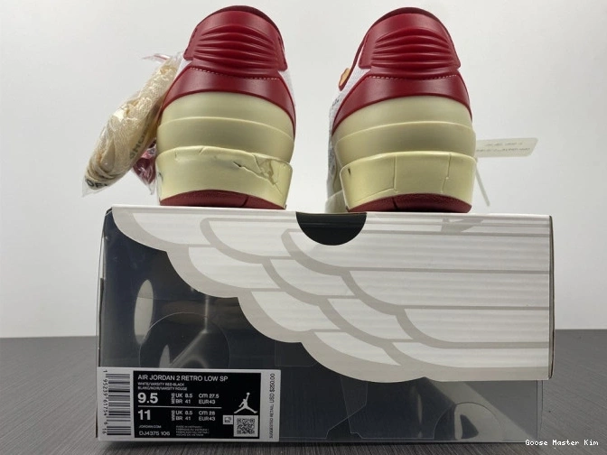 Off-White White Retro Jordan DJ4375-106 Red SP Low 2 0723